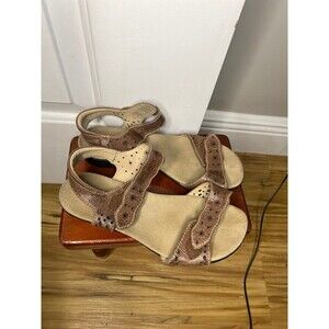 Romika Women's Size 36 Brown Leather Sandals Cutout Strap Comfort Casual Shoes